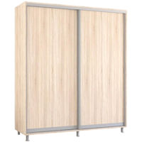 Dulap Mobildor-Lux Aron cu uși glisante (180x60x220H cm) Sonoma