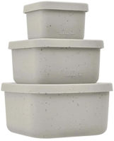 Посуда для кормления Kikka Boo 31302050010 Set 3 piese din silicon Platinum Snack Box Sand