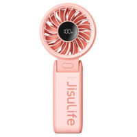 Вентилятор портативный JisuLife Life7, 2.5-13h, 3600mAh, 5 viteze, Roz (KF2331326)