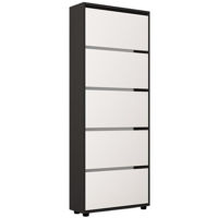 Raft pentru încălțăminte Mobildor-Lux Leo 60x27x203H cm Anthracite/White