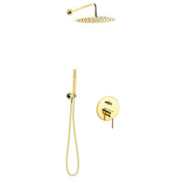 Panou de duș F-Design Flusso Gold FD1-FLS-7PSET1-55, sistem dus 6 in 1