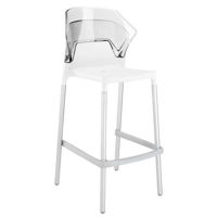 Барный стул Papatya Ego-S Bar - seat white / back clear