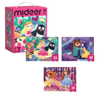 Головоломка Mideer MD1479 Puzzle Prințese din Povești, 3 în 1 (nivelul 3)