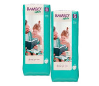 1 Set 2 pachete Scutece Bambo Nature 6  (16+ kg), 40 buc