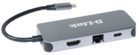 D-Link USB 3.0 TYPE C 6-in-1 Mini Docking Station "DUB-2335/A1A", HDMI, Gbit Ethernet, 3xUSB3.0, PD