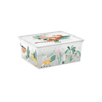 Короб для хранения KIS 38589 Коробка с крышкой C-box Tropical M 18l, 40x34xH17cm