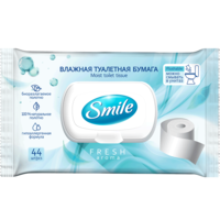 Влажная туалетная бумага Smile Fresh, 44 шт.