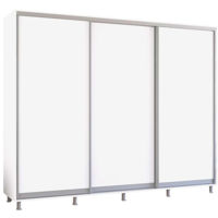 Dulap Mobildor-Lux Aron uși glisante din PAL (270x60x200H cm) Alb Brilliant