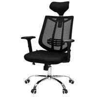 Офисное кресло Deli DLE4512, сетка и обивка, черное Офисное кресло Deli DLE4512, сетка и обивка, черное