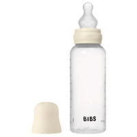 Поильник BIBS 50171216 Biberon din plastic anticolici Ivory cu tetina din silicon 3+ luni, 270 ml