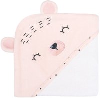 Prosop cu gluga KikkaBoo Bear with me Pink, 90x90 cm