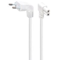 Power Cord PC-220V  2.5m  Russian Plug, Cablexpert, angled socket, White, PC-184L-VDE-2.5M-W