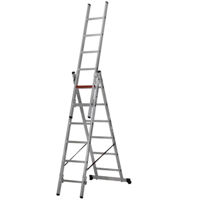 Лестница Cagsan TS6160 трехсакционная, 3x6 ст, H=4.12m, макс.нагрузка150kg