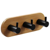 Cârlig baie Bisk 08382 rotund triplu din bambus