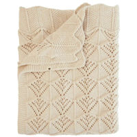 Комплект подушек и одеял BIBS 9406216 Вязаное одеяло  Wavy Ivory (70x100 cm)
