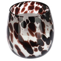 Свеча Promstore 48229 Свеча в стеклянном подсвечнике Тюльпан 12x14cm White Brown