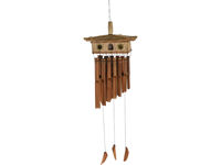 Clopoțel din bambus cu cuib pentru păsări H&S 30X12X17cm