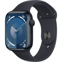 Apple Watch Series 9 GPS, 45mm Midnight Aluminium Case with Midnight Sport Band - M/L, MR9A3