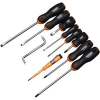 Șurubelniță Harden 550395 Set surubelnita cruce si plata Cr-V cu varf magnetic - 10 buc. cutie din plastic Pro