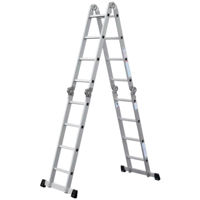 Scară Lider-Tech AM0216A Scari cu balamale, 4x4 trepte, H=4.6m, sarcina max.150kg