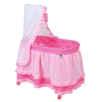 Кукла PlayTo 19775 Люлька для кукол Nikolka pink-black