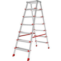 Лестница Bau Welt Din aluminiu cu două fețe 7 tr.+ plat. (2.5m)