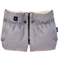 Accesorii pentru cărucior Zaffiro Муфта wool premium 38 x 26 cm Beige wool premium + melange light grey