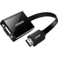 Переходник для IT Ugreen 40248 Adapter HDMI to VGA + 3.5mm Audio Converter 0.25M MM103, Black