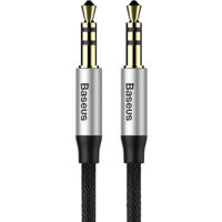 Кабель для моб. устройства Baseus CAM30-CS1 Audio/AUX 3.5mm Male to 3.5mm Male, Nylon Braided,1.0m, Yiven, Black