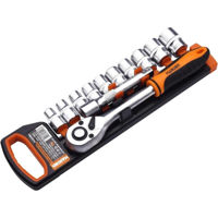 Set de unelte de mână Harden 510016 Trusa (12 buc.) clichet/tubulare 1/2" + 1/2" x 5" Pro