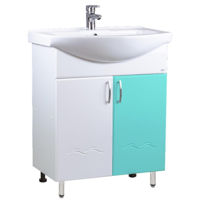 Dulap pentru lavoar Mashtab 11650 Clasic cu 2 usi 60cm Alb-Verde