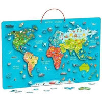 Набор для творчества Viga 44508 Puzzle și tablă magnetică Harta lumii