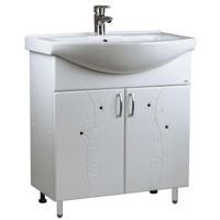 Шкаф под умывальник Mashtab 11607 Cristal cu 2 usi 55cm Alb