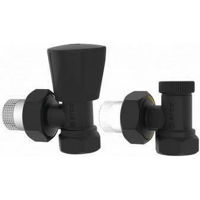 Запорная арматура Arco KCM22N Комплект обратных/поточных кранов для сушилок Ø1/2", черный, TEIDE PLUS