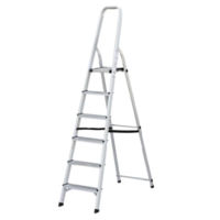 Scară Lider-Tech AF0106A Scara cu suport aluminiu, 6 trepte, H=1.88m, sarcina max.150kg