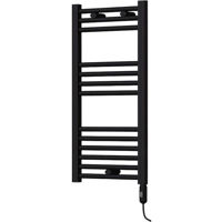 Uscător de prosoape Radiva Haiti 400x800 mm Flat (negru mat) electric