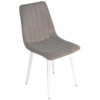Стул Evelin di Costacurta XR-154Wh, Белый Металл/Ткань, Light Grey-52 (velur)