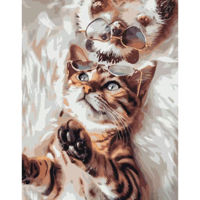 Картина по номерам Strateg R 9 /18 (GS1049)(50357) Pisica cu arici, 40x50 cm