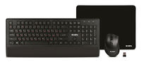 Wireless Keyboard & Mouse & Mouse Pad SVEN KB-C3800W, Multimedia, Palm rest,2.4Ghz, 1xAA/1xAA, Black