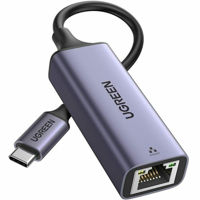 Переходник для IT Ugreen 50737 Adapter Type-C 3.1 to RJ45 Gigabit Ethernet Thunderbolt 3 CM199, Space Gray