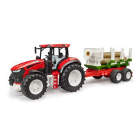 Машина Bruder 3453 Tractor cu remorca forestiera, 61476