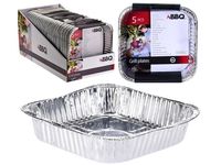 Forme din aluminiu BBQ 5buc, 20X20X4.5cm