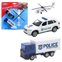 Машина Welly 95210-3B(B) Set de 3 Mașini Metalice de Colecție 1:64, POLICE