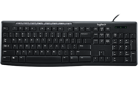 Keyboard Logitech K200 Multimedia, Thin profile, Quiet typing, Spill-resistant, Black, USB
