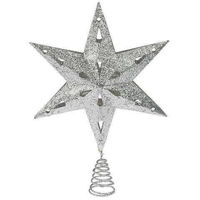 Decor de Crăciun și Anul Nou Promstore 32950 Верхушка елочная Звезда 10LED 33сm, серебряный