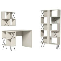 Офисный стол Trendy Extra 2, Crema, cu raft