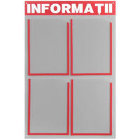 Tablă de birou miscellaneous RX15075 Stand informativ Informație A4, 4 buzunare