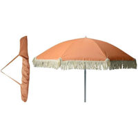 Зонт садовый Promstore 55432 Umbrela de soare, D176cm, 8 spite, orange, franjuri, UPF 30+