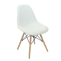 купить Мягкий стул с деревянными ножками с металлической опорой, 550x480x470x830 мм, крем в Кишинёве
