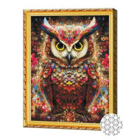 Картина по номерам Art Gallery GA86645 Mozaic cu diamante Bufnita multicolora 40x50cm